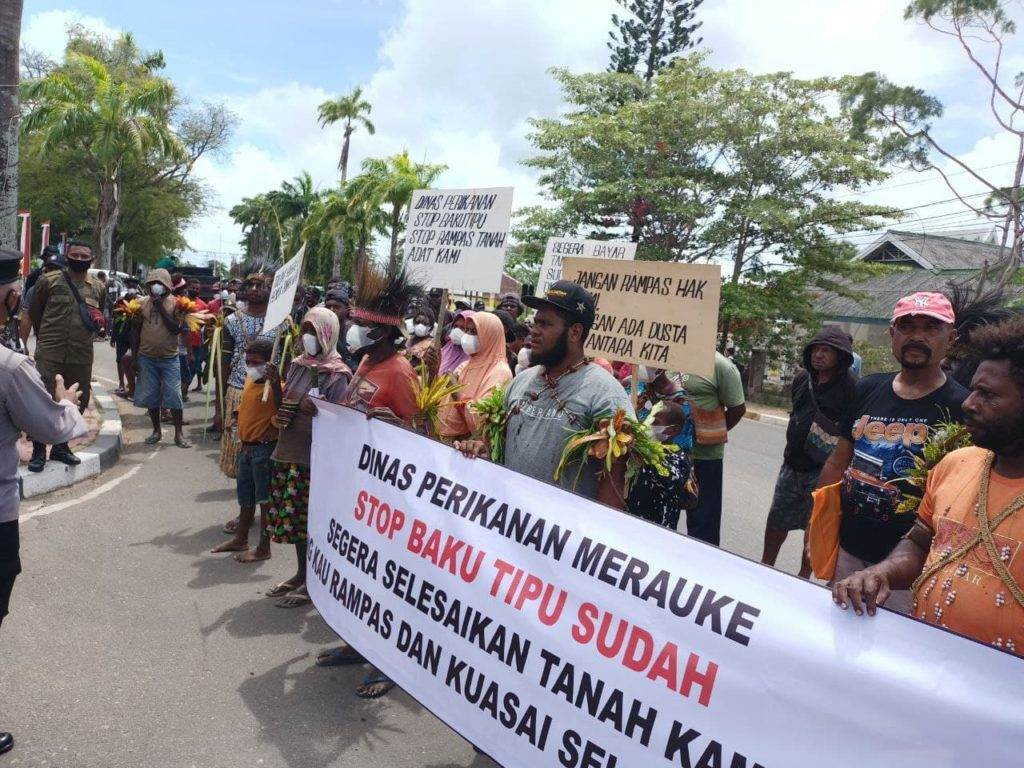Papua-aksi demo di Gedung Negara Merauke