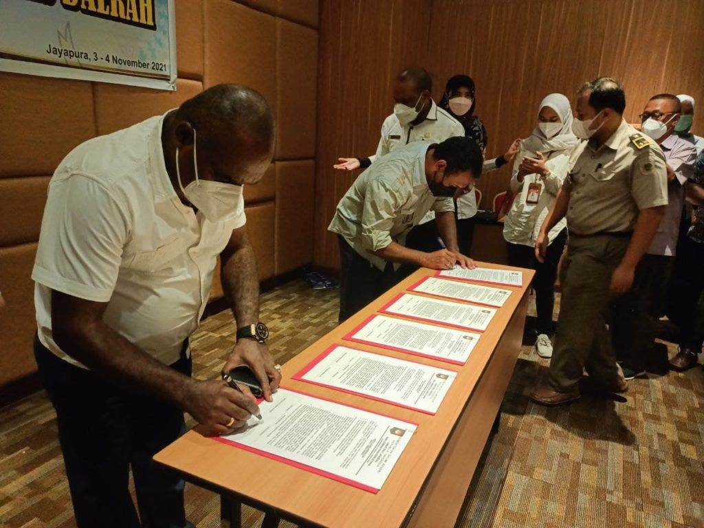 Papua-tanda tangan poin kesepakatan