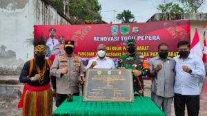 Papua-penandatanganan prasasti di Monumen Pepera di Manokwari