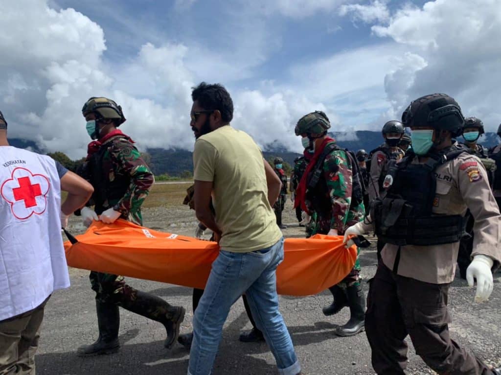 Evakuasi Jenazah Korban Penembakan di Papua
