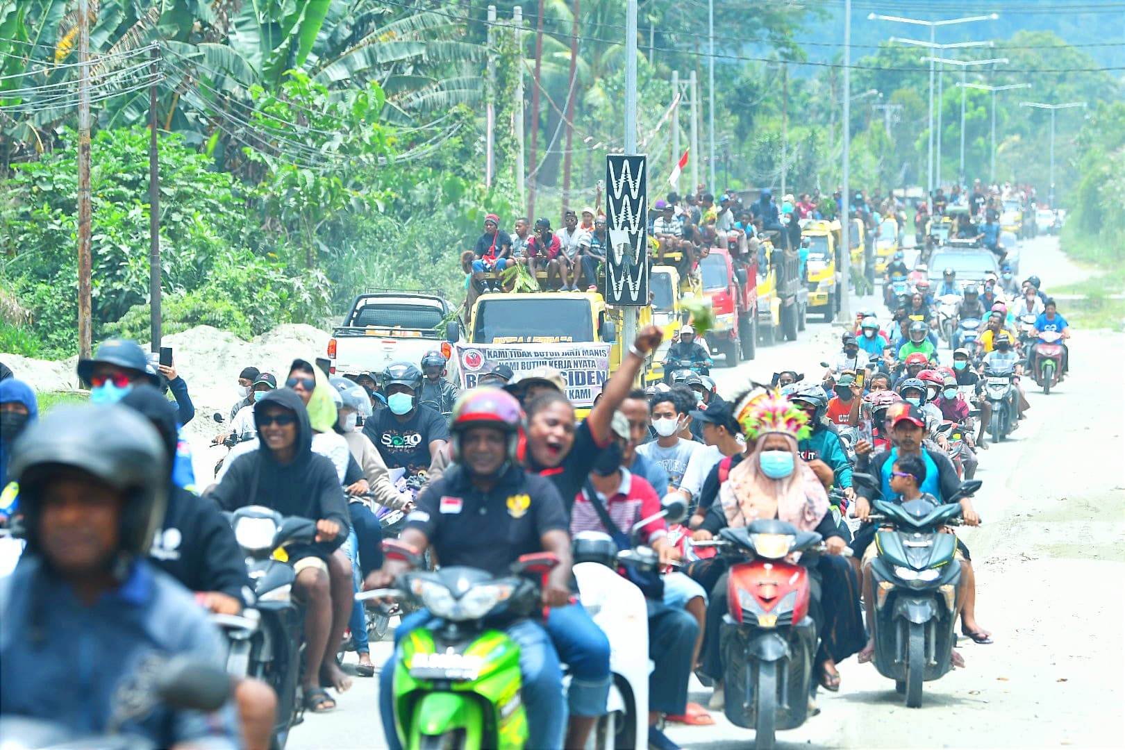 Papua-konvoi dan demo