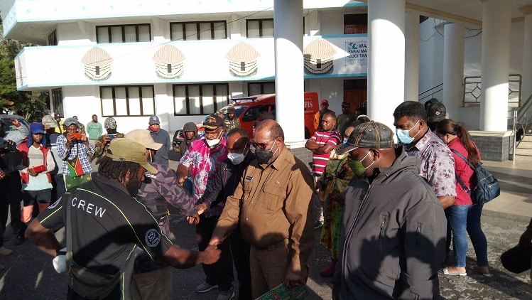 Papua-Penyerahan aspirasi kepada Wabup Jayawijaya
